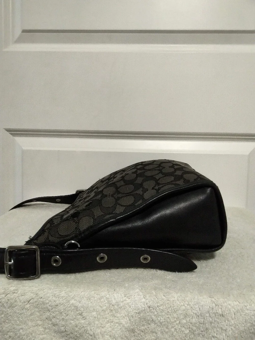 Authenric Coach Signature Canvas & Leather Dufflette Crossbody Bag - 25697